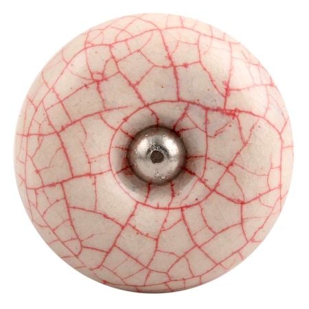 White And Pink Crackle Ceramic Wine Stopper